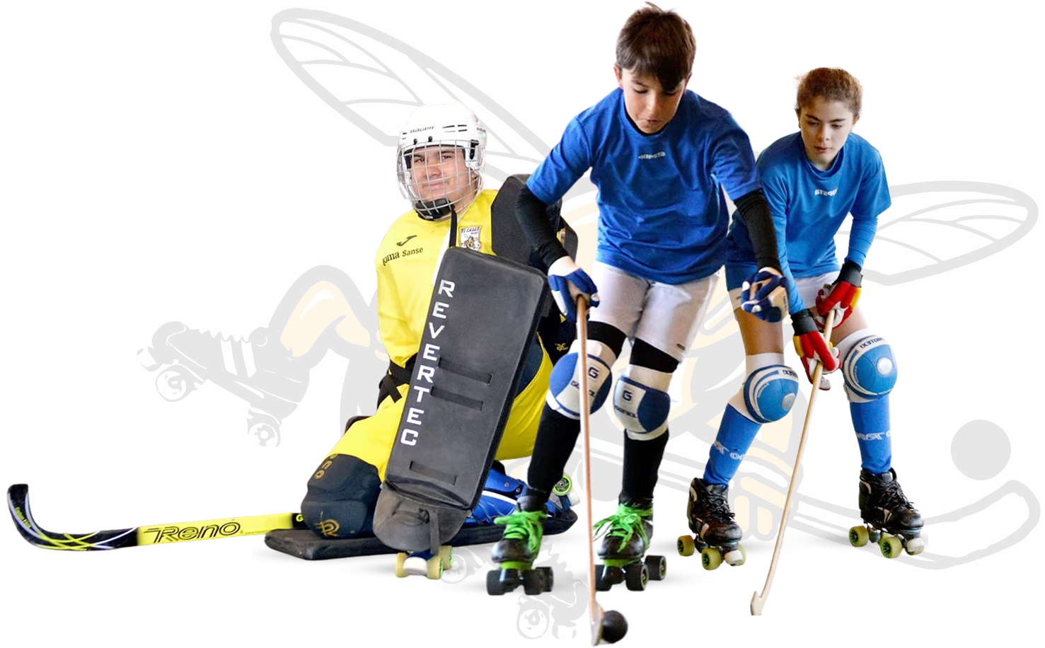Jugadores del CDE Hockey El Casar
